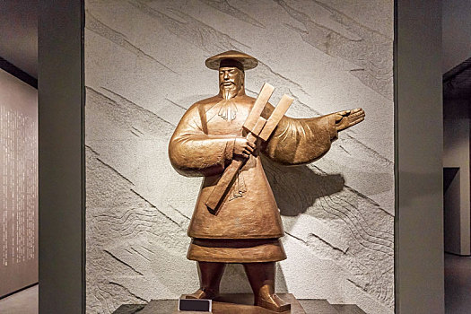 大禹塑像,中国河南省洛阳二里头夏都遗址博物馆