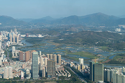 航拍深圳城市景观