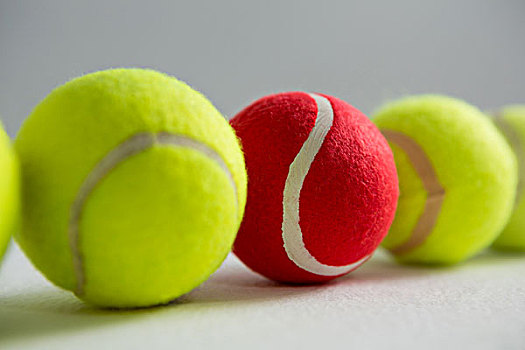 特写,红色,荧光,网球,白色背景,背景