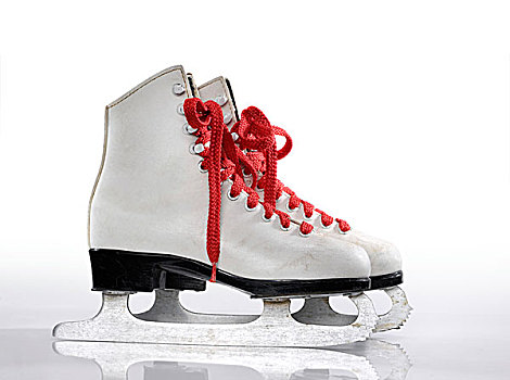 滑冰,红色,鞋带