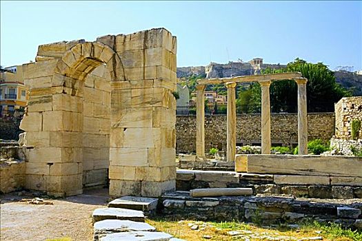 古遗址,庙宇,奥林匹亚宙斯神庙,雅典,希腊