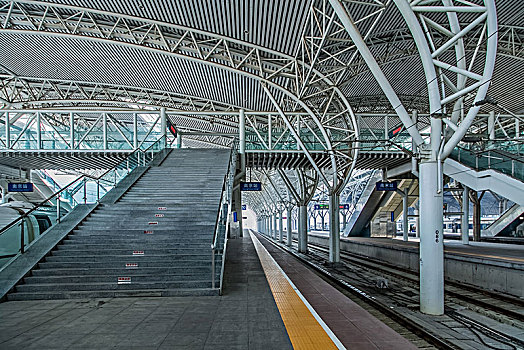 江苏省南京市火车站月台建筑环境景观