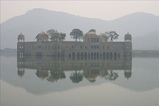 宫殿,湖,斋浦尔,印度,南亚
