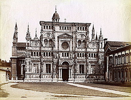 建筑,教堂,卡尔特修道院,帕维亚,伦巴底,意大利北部