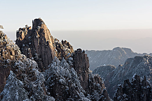 黄山风光日出日落云海