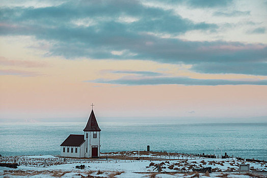 教堂,斯奈山半岛,韦斯特兰德,冰岛,欧洲