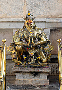 雕塑,印度,神,毗湿奴,加德希神庙,乌代浦尔,拉贾斯坦邦,北印度,南亚,亚洲