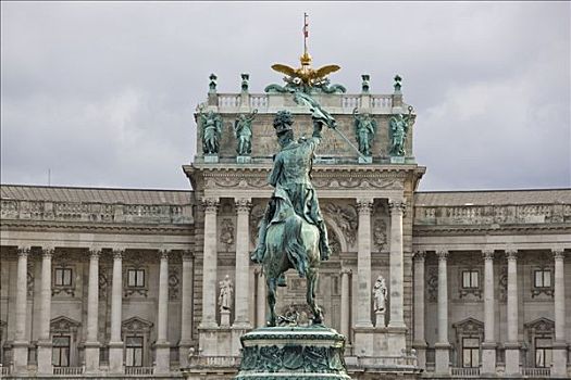 雕塑,奥地利,英雄广场,霍夫堡,维也纳,欧洲