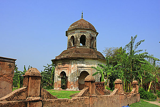 遗址,庙宇,复杂,英里,东方,北方,地区,城镇,孟加拉,五月,2008年