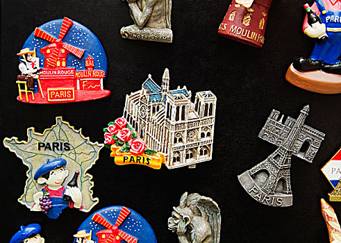 纪念品,市场货摊,巴黎,法国