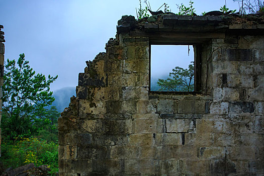 废墟,倒塌,房子