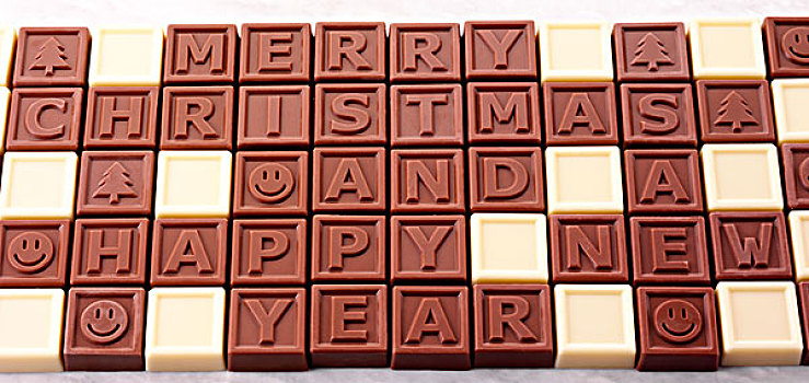 圣诞快乐,新年快乐,巧克力