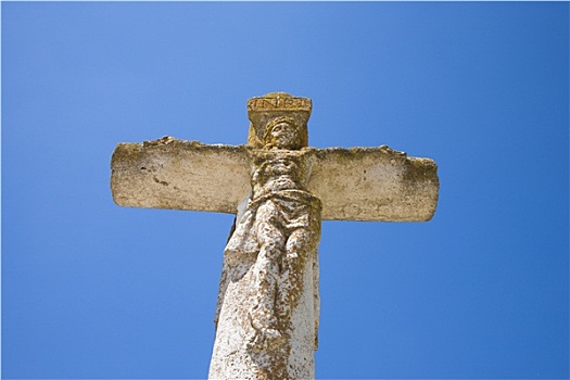 古老,石头,耶稣十字架