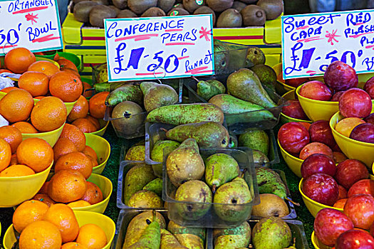 英格兰,伦敦,南华克,博罗市场,展示,水果