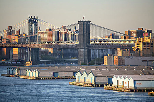 曼哈顿大桥,布鲁克林大桥,美国