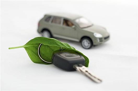 钥匙,绿色,离开,汽车,环境,概念