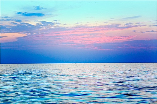 地中海,日出,水,地平线