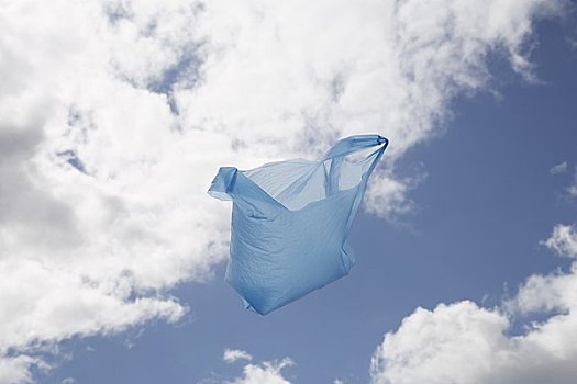 塑料袋,漂浮,空中