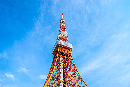 东京塔,蓝天