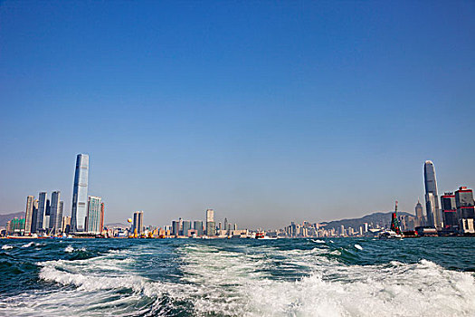 摩天大楼,水岸,维多利亚港,香港,中国