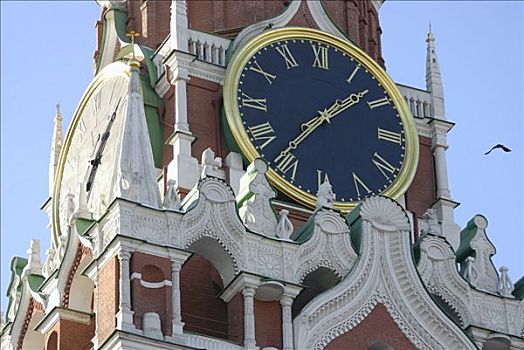钟表,塔,克里姆林宫,莫斯科,俄罗斯