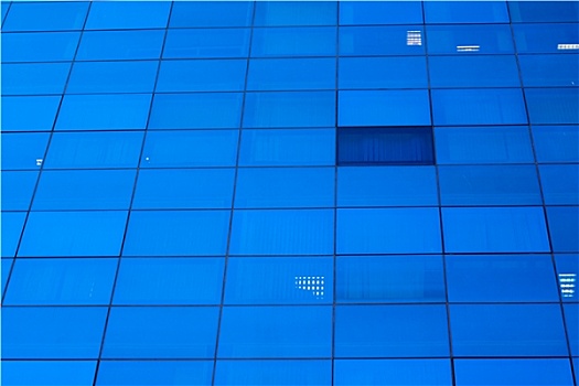 蓝色,窗户,写字楼
