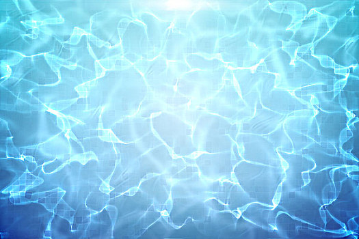 蓝色,水池,亮光
