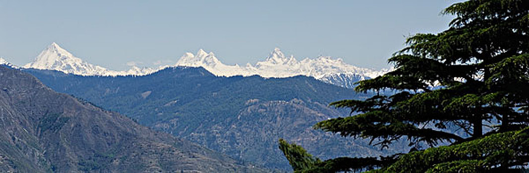 俯拍,山脉,查谟-克什米尔邦,印度