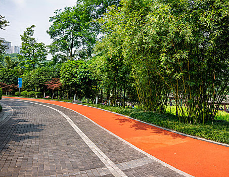 重庆市渝北区龙头寺公园园艺健身跑道