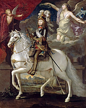 头像,国王,路易十四,1715年,孩子,艺术家
