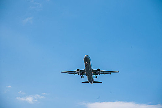 中国国际航空的飞机正降落重庆江北机场