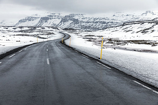 冰岛,冬季风景,道路