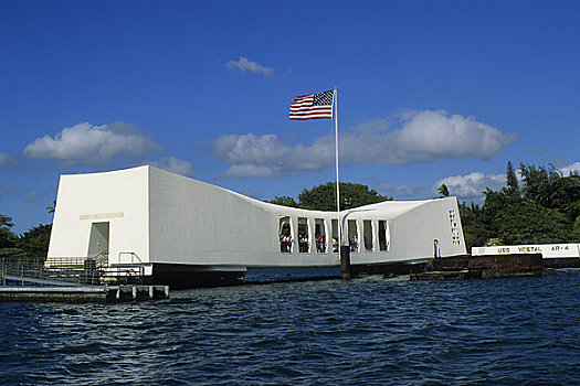 美国,夏威夷,瓦胡岛,珍珠港,战舰,排,亚利桑那军舰纪念馆