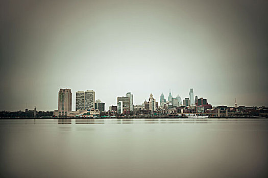 费城,天际线,城市,建筑