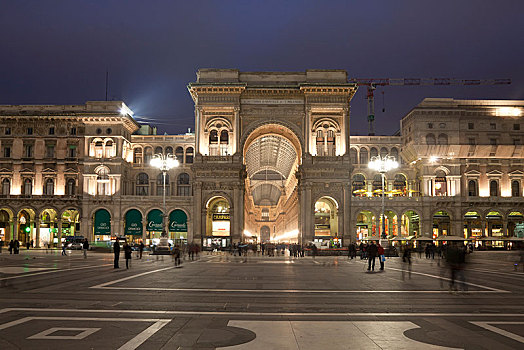 商业街廊,商场,广场,中央教堂,米兰,伦巴第,意大利,欧洲