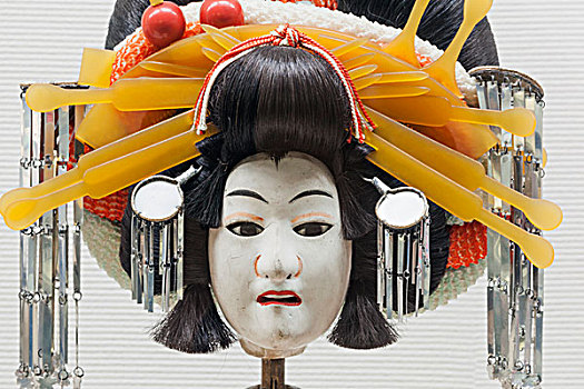 日本,本州,关西,大阪,历史博物馆,展示,历史,木偶,面具