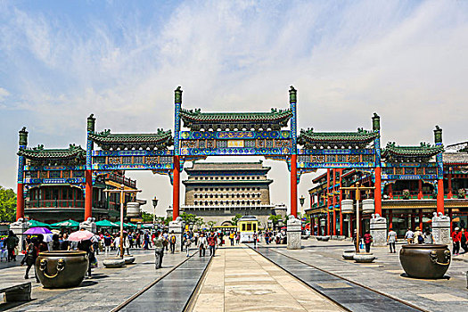 北京,城市,前门,地区,大门,箭楼