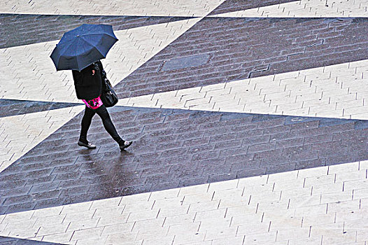 女人,伞,中心,斯德哥尔摩,瑞典,欧洲