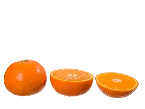 切片,橙子,隔绝,白色