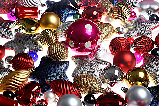 圣诞装饰,多样,圣诞树球,小玩意