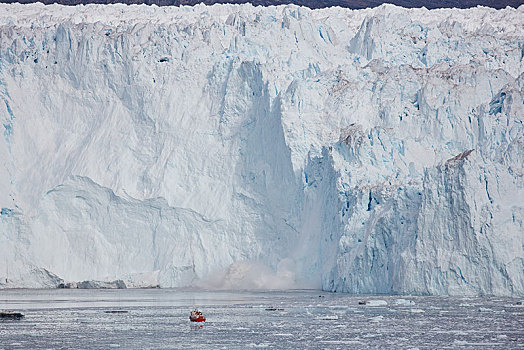 冰河,边缘,游船,迪斯科湾,西格陵兰,格陵兰,北美