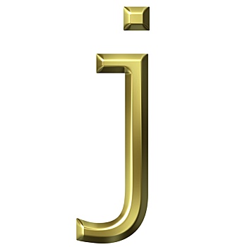 金色,字母j