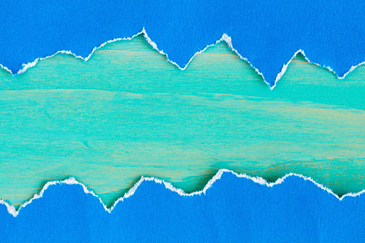 撕破,纸,蓝色,木质背景