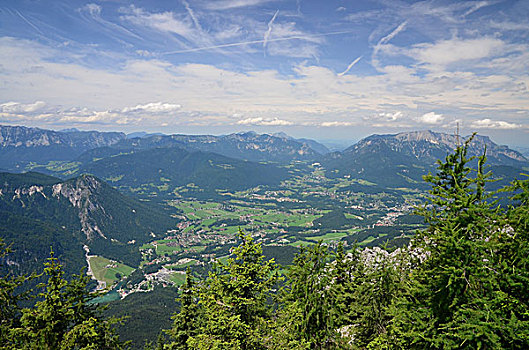 德国,巴伐利亚,贝希特斯加登地区,地区,山谷,风景