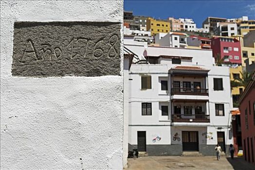 建筑,圣塞巴斯蒂安,加纳利群岛,西班牙,欧洲