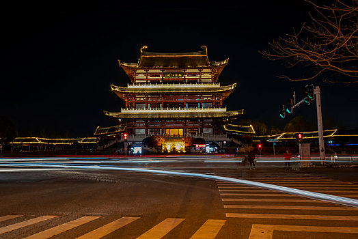 长沙杜甫江阁夜景