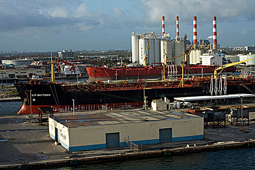 集装箱船,港口,劳德代尔堡,布劳沃德县,佛罗里达,美国