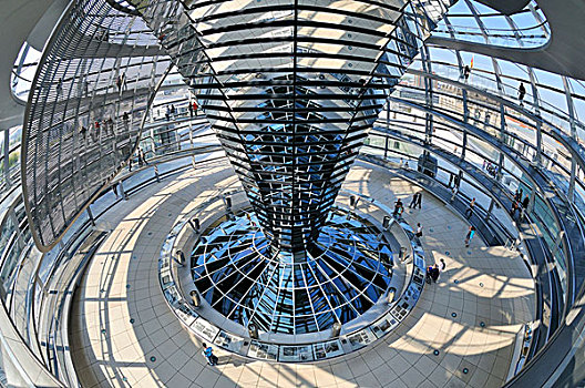 德国国会大厦,建筑,圆顶,内景,柏林,德国,欧洲
