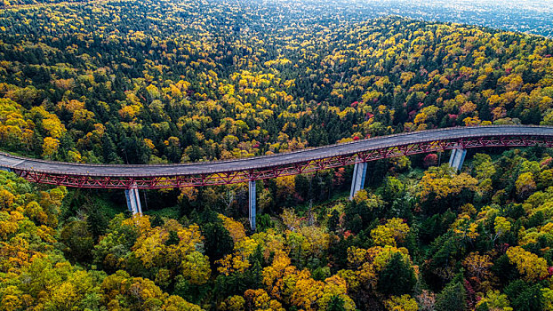 航拍,北海道,日本