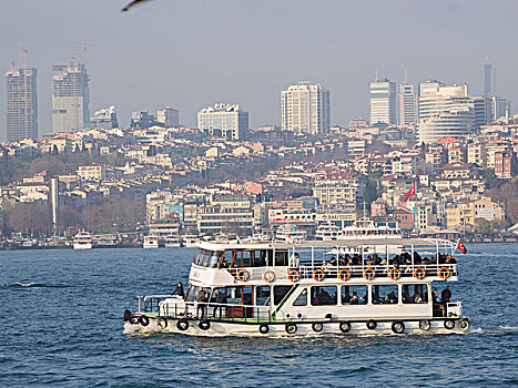 客船,水岸,伊斯坦布尔,土耳其